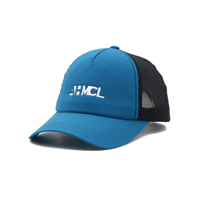 Sommer 5 Panel Trucker Cap mit benutzerdefiniertem Logo Stickerei Reise Sport Baseball Caps Mesh Men Plain Foam Blank