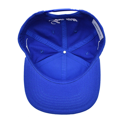 Custom Broderie Logo 6 Panel Baumwolle Snapback Hüte unstrukturiert Flat Bill Snapback Kappen