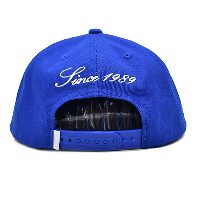 Custom Broderie Logo 6 Panel Baumwolle Snapback Hüte unstrukturiert Flat Bill Snapback Kappen
