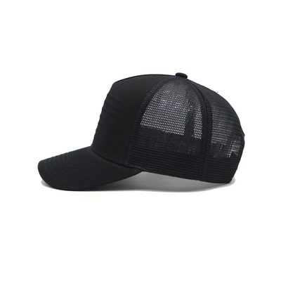 Reinfarbene Trucker-Hüte hohe Qualität 5 Panel Mesh Rücken OEM Custom Stickerei 3D Sportkappe Trucker-Hüte