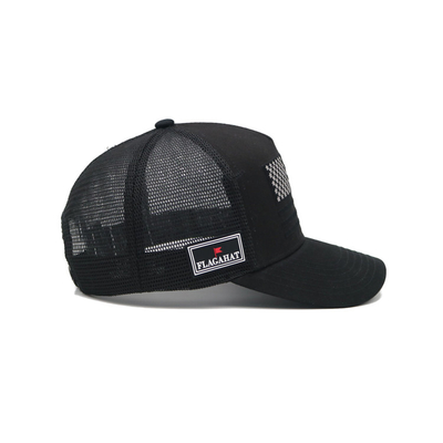 Reinfarbene Trucker-Hüte hohe Qualität 5 Panel Mesh Rücken OEM Custom Stickerei 3D Sportkappe Trucker-Hüte