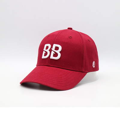 Baumwollgestützte Baseballkappe mit 6 Platten mit verstärkten Nähten und verstellbarem Gurt