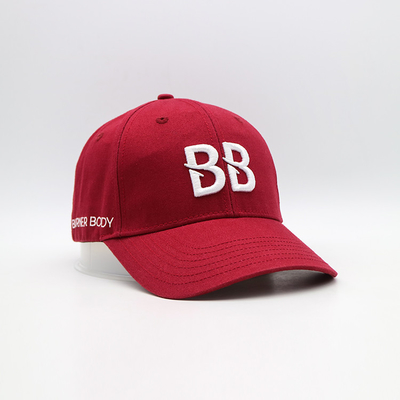 Baumwollgestützte Baseballkappe mit 6 Platten mit verstärkten Nähten und verstellbarem Gurt