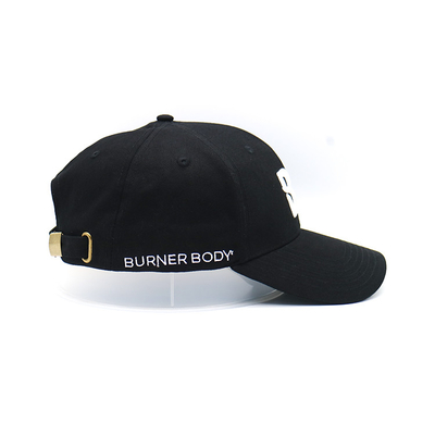 Verstellbares Gurtprofil 6 Panel Baseballkappe mit gekrümmter Visier und verstärkten Nähte