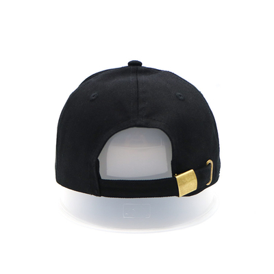 Verstellbares Gurtprofil 6 Panel Baseballkappe mit gekrümmter Visier und verstärkten Nähte