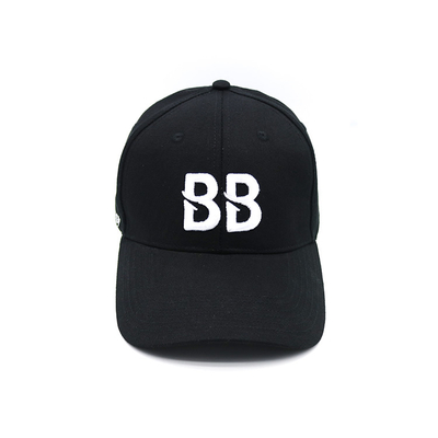 Verstellbares Gurtprofil 6 Panel Baseballkappe mit gekrümmter Visier und verstärkten Nähte