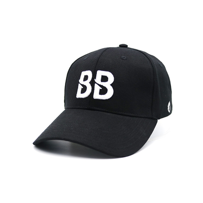 Verstellbares Gurtprofil 6 Panel Baseballkappe mit gekrümmter Visier und verstärkten Nähte