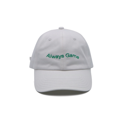 Broderierte Logo 6 Panel Baseballkappe mit verstellbarem Gurt und Baumwollstoff