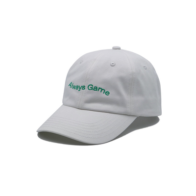 Broderierte Logo 6 Panel Baseballkappe mit verstellbarem Gurt und Baumwollstoff
