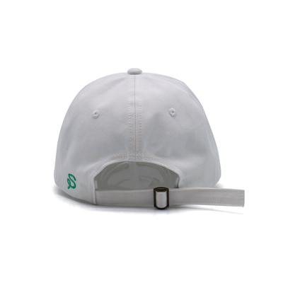 Broderierte Logo 6 Panel Baseballkappe mit verstellbarem Gurt und Baumwollstoff