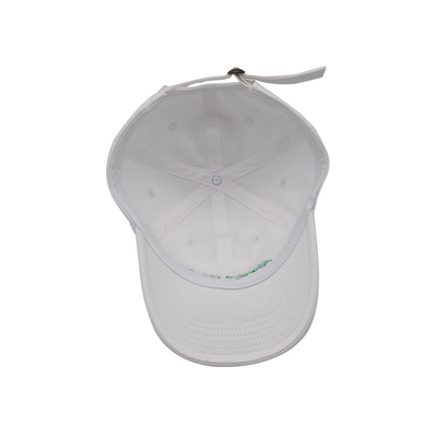 Broderierte Logo 6 Panel Baseballkappe mit verstellbarem Gurt und Baumwollstoff