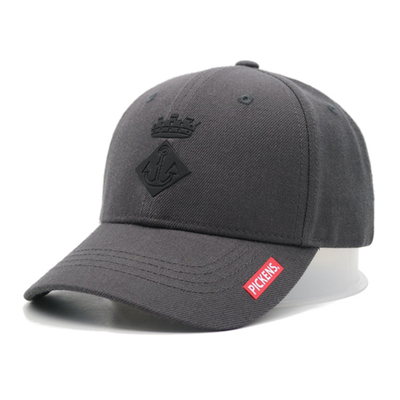 Baumwolle 6 Panel Baseball Cap mit strukturierten Form mit Stick Logo anpassen