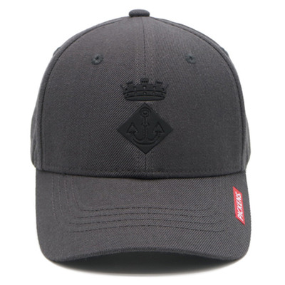 Baumwolle 6 Panel Baseball Cap mit strukturierten Form mit Stick Logo anpassen