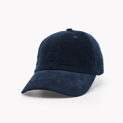 6 Panels Baseballkappe mit robusten Nähten strukturierte Frontplatte und gebogenes Visor