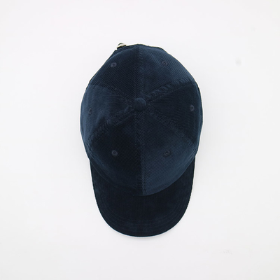 6 Panels Baseballkappe mit robusten Nähten strukturierte Frontplatte und gebogenes Visor