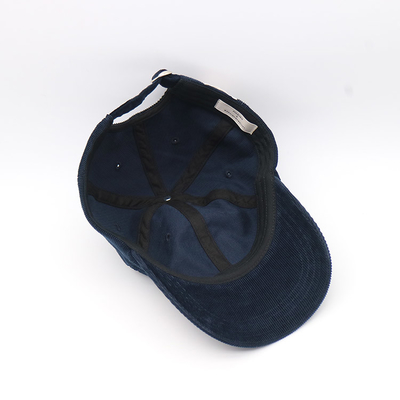 6 Panels Baseballkappe mit robusten Nähten strukturierte Frontplatte und gebogenes Visor