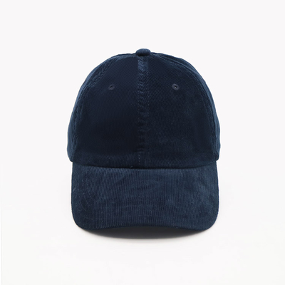 6 Panels Baseballkappe mit robusten Nähten strukturierte Frontplatte und gebogenes Visor