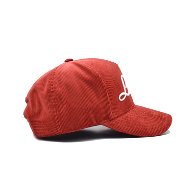 Verstellbares Band 5 Panel Baseballkappe mit verstärkten Nähten und gekrümmten Visor