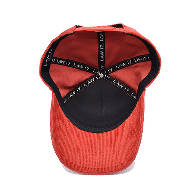 Verstellbares Band 5 Panel Baseballkappe mit verstärkten Nähten und gekrümmten Visor