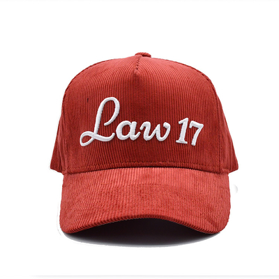 Verstellbares Band 5 Panel Baseballkappe mit verstärkten Nähten und gekrümmten Visor
