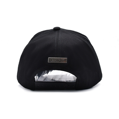 Baumwolle Baseballmütze mit geschwungenem Visor, verstellbarem Gurt und strukturierter Form