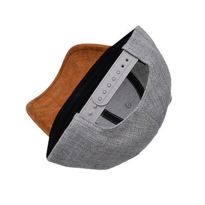 Suede 6-Panel Baseballkappe mit Farbmatching-Stiche und verstärkte Nähte
