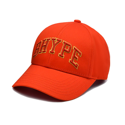 Customized Baumwolle Baseballkappe mit gesticktem Logo gekrümmter Visor verstellbarer Schließung