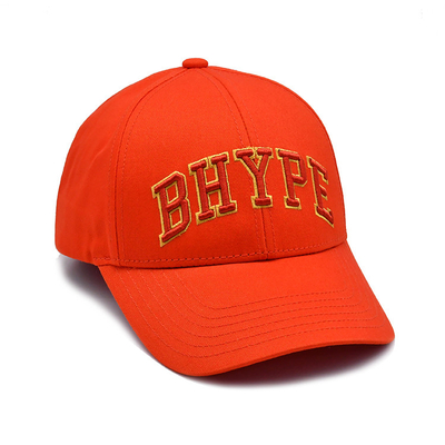 Customized Baumwolle Baseballkappe mit gesticktem Logo gekrümmter Visor verstellbarer Schließung
