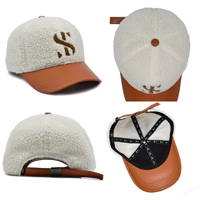 Stylische Baumwoll Baseballmütze mit Farbmatching-Stiche / Profilkrone Polarfleece