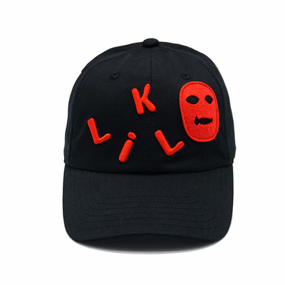 Profil unkonstruiert 6 Panel Baseballkappe mit anpassbaren Farben und verstärkten Nähten