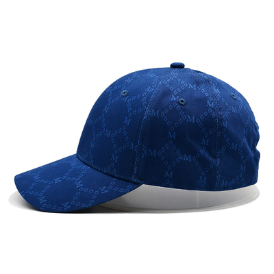 Jacquard-Kappen mit geschwungenem Visor und verstellbarem Gurt mit bestickten Augenlidern