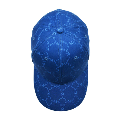 Jacquard-Kappen mit geschwungenem Visor und verstellbarem Gurt mit bestickten Augenlidern