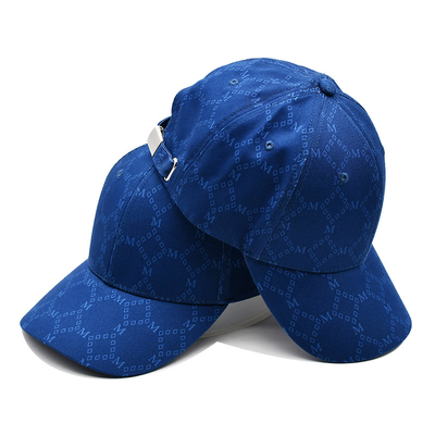 Jacquard-Kappen mit geschwungenem Visor und verstellbarem Gurt mit bestickten Augenlidern