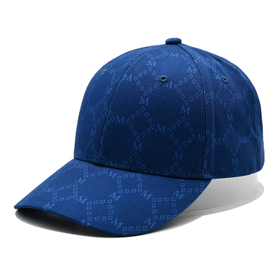 Jacquard-Kappen mit geschwungenem Visor und verstellbarem Gurt mit bestickten Augenlidern