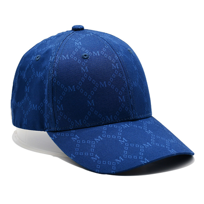 Jacquard-Kappen mit geschwungenem Visor und verstellbarem Gurt mit bestickten Augenlidern