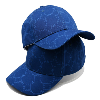Jacquard-Kappen mit geschwungenem Visor und verstellbarem Gurt mit bestickten Augenlidern