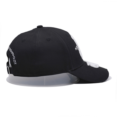 Baseballhut mit gebogener Kante und kundenspezifischer Metallschnalle