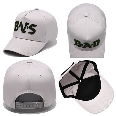 Kurve Visor Fünf-Panel Baseballkappe mit Nähte, um Stofffarbe mit befestigtem Patch anzupassen