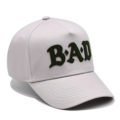 Kurve Visor Fünf-Panel Baseballkappe mit Nähte, um Stofffarbe mit befestigtem Patch anzupassen