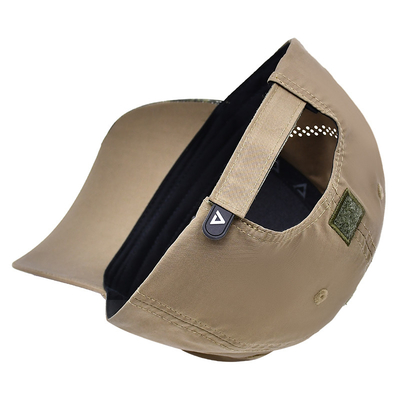 Verstellbares Klettband 6 Panel Baseballkappe mit gekrümmter Visor und 6 Augenlöcher