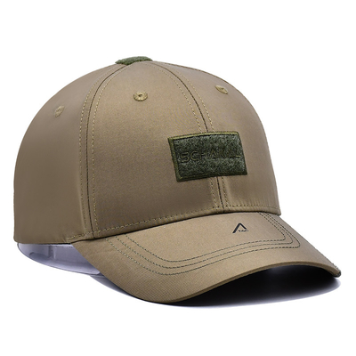 Verstellbares Klettband 6 Panel Baseballkappe mit gekrümmter Visor und 6 Augenlöcher