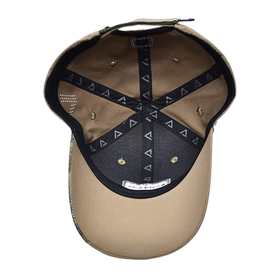 Verstellbares Klettband 6 Panel Baseballkappe mit gekrümmter Visor und 6 Augenlöcher