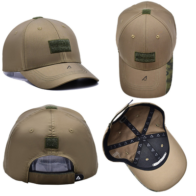 Verstellbares Klettband 6 Panel Baseballkappe mit gekrümmter Visor und 6 Augenlöcher
