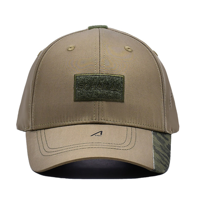 Verstellbares Klettband 6 Panel Baseballkappe mit gekrümmter Visor und 6 Augenlöcher