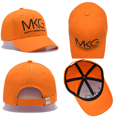 Strukturierte Vorderseite Sechs-Panel Baseballkappe Baumwollgewebe mit Sticklogo