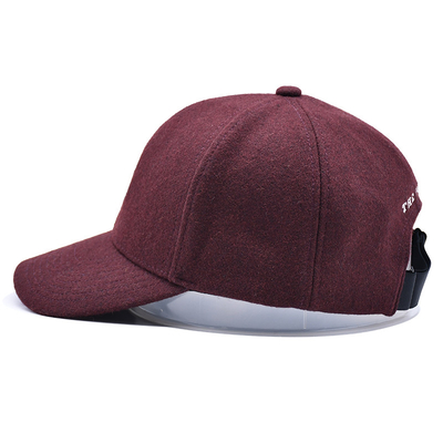 High-Profile 6-Panel Baseball Kappe mit verstellbarem Gurtverschluss und Baumwollschweißband