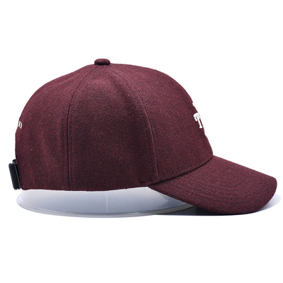 High-Profile 6-Panel Baseball Kappe mit verstellbarem Gurtverschluss und Baumwollschweißband