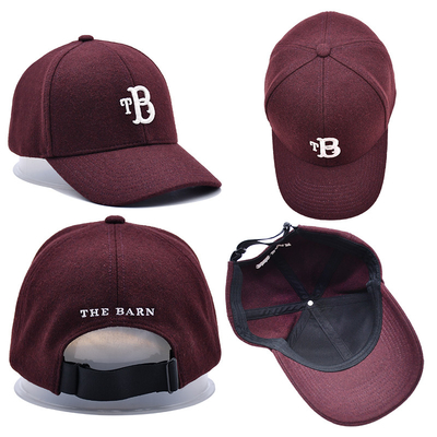 High-Profile 6-Panel Baseball Kappe mit verstellbarem Gurtverschluss und Baumwollschweißband