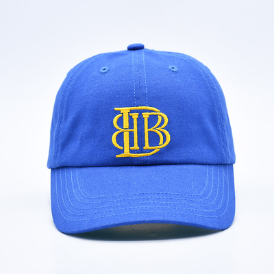 Individuell gestickte Logo unstrukturierte 6 Panel Baseballkappe mit geschwungenem Visor