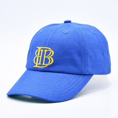 Individuell gestickte Logo unstrukturierte 6 Panel Baseballkappe mit geschwungenem Visor